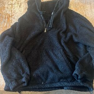 Free People Movement half zip fuzzy hoodie